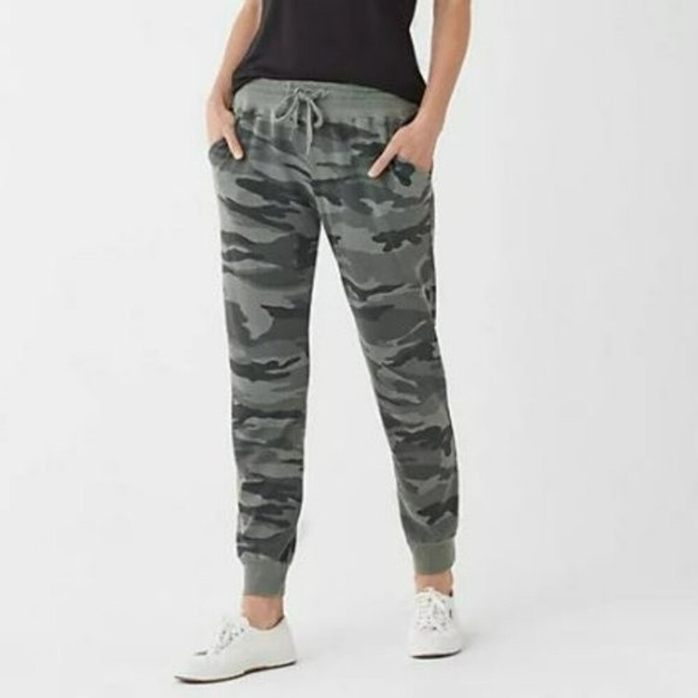 SPLENDID Camouflage Lakeside Jogger Pants Size XXL Gray Loungewear Stretch